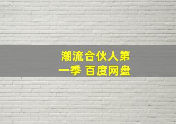 潮流合伙人第一季 百度网盘